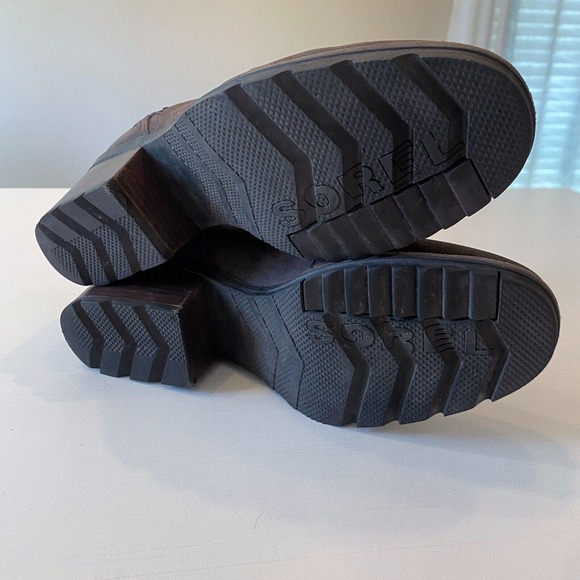 Sorel‎ Women's Braun Leather Cate Block Heel Ankle Casual Chelsea Booties Size 9 - Picture 8 of 10